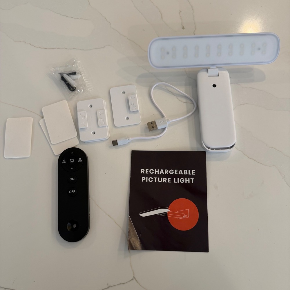 Rechargeable LED Picture Light Wireless Remote Control White Art Gallery Lamp